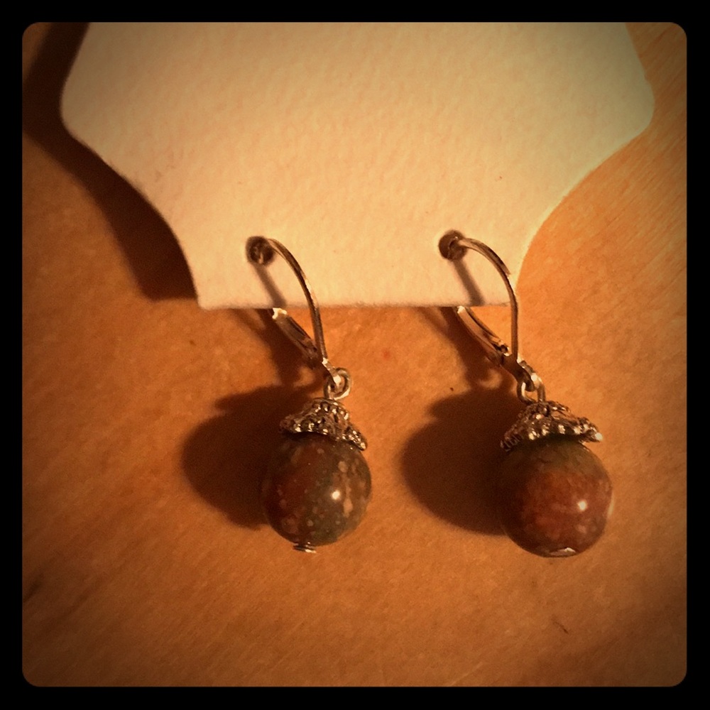 Earth Tone Beaded Earrings! Super cute!